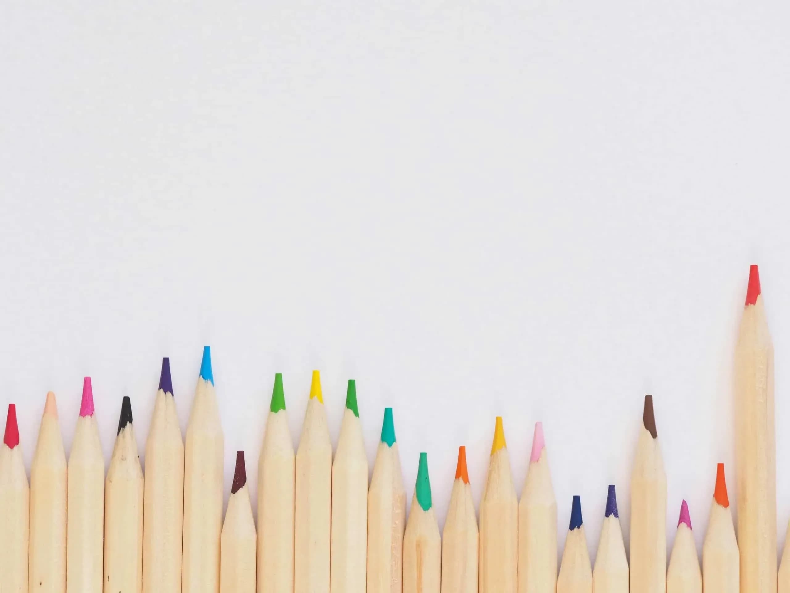 Blog schrijven met kleurpotloden