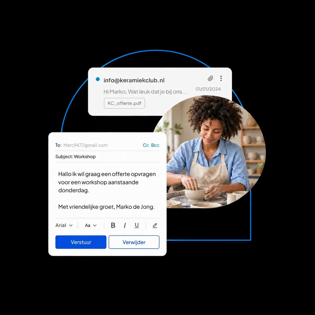 Gebruik e-mailhosting voor een professionele uitstraling van je onderneming.