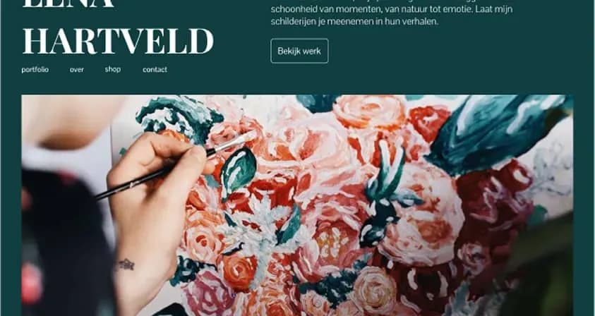 kunstenaar website maken