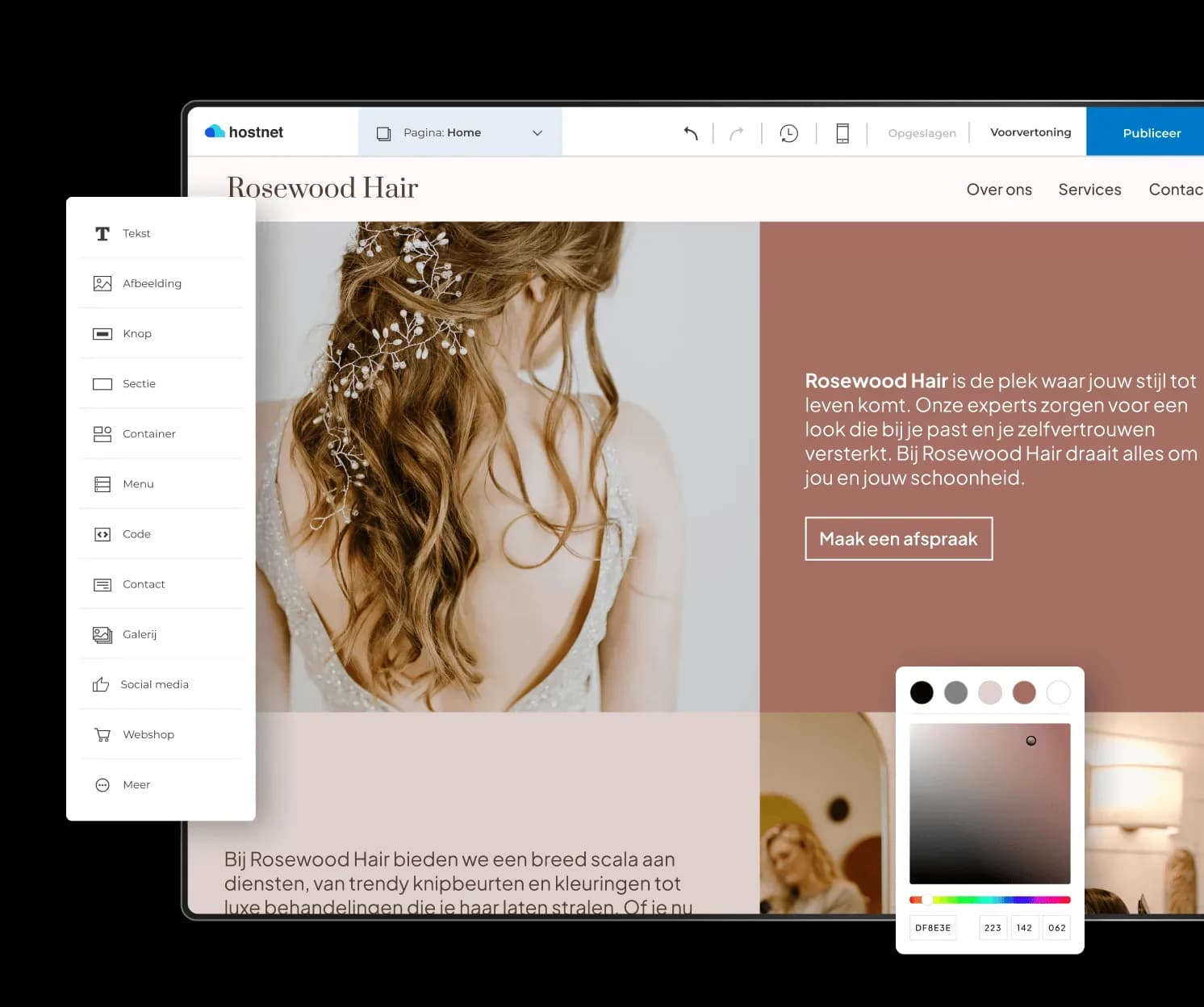 Website builder voor kappers