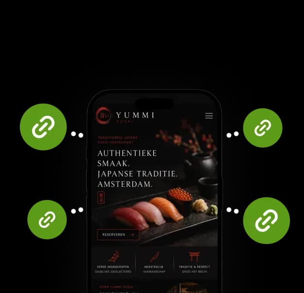 Illustratie van interne linkbuilding tussen pagina's van een website.