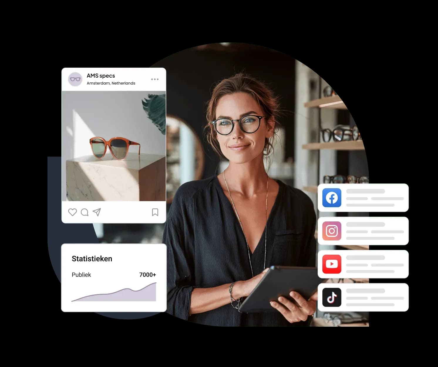 SocialPilot-dashboard waarin alle social media-kanalen vanuit één plek worden beheerd