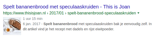 Structured data recept