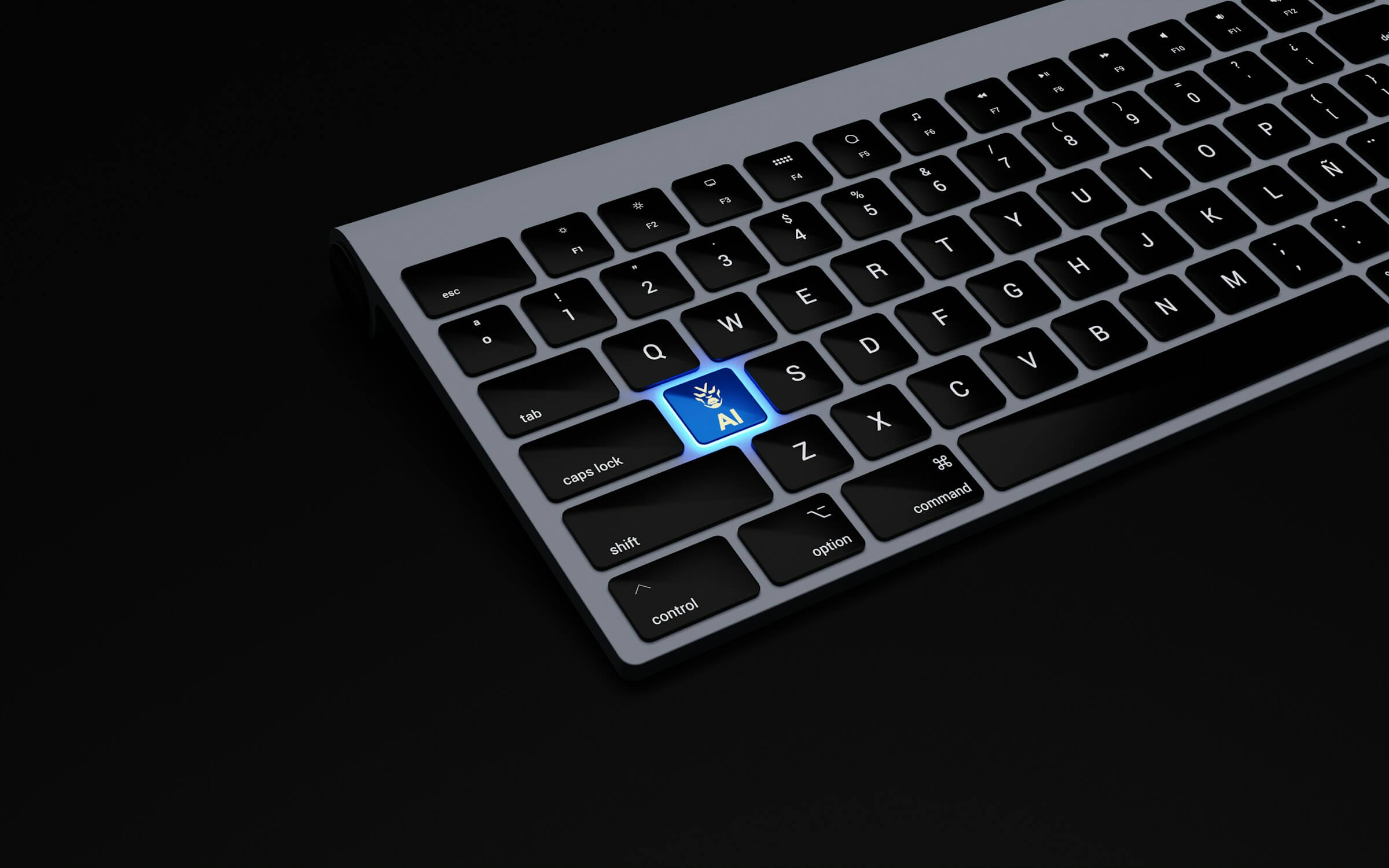 AI-knop op een toetsenbord.