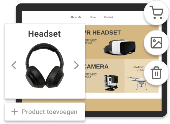 Scherm met Website Builder